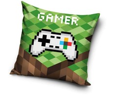„Gamer Blocks“ aksominis pagalvės užvalkalas 40x40 cm