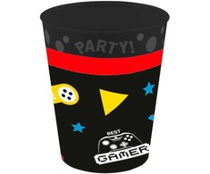„Gamer Gaming Party“ mikro aukščiausios kokybės plastikinis puodelis, 250 ml