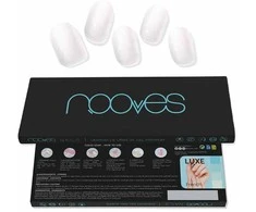 Nooves Láminas De Uñas De Gel Perlé Premium Luxe Cat Perlada Blanco 20 U