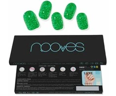Nooves Láminas De Uñas De Gel Jade Glitter Glam Glitter Verde 20 U