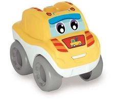 Geltonas vilkimo žaislinis automobilis Clementoni