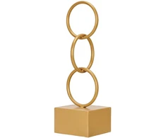 Gift Decor Dekoratyvinė figūrėlė Žiedai Auksinis Metalinis (12,5 x 40,5 x 12,5 cm)