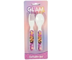 „Glam Girls Team“ plastikinių stalo įrankių rinkinys – 2 dalys