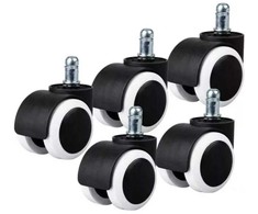 Rubber swivel chair castors 5pcs