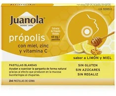 Juanola Propolio medus Cinkas Vitaminas C 24vnt