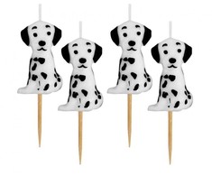 Picker žvakės Dalmatians op. 4 vnt Party GODAN SF-SPDA