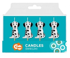 Picker žvakės Dalmatians op. 4 vnt Party GODAN SF-SPDA