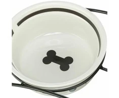 TRIXIE „Food" dubenėlis, keramika, 0.6 l/15 cm, baltas/juodas