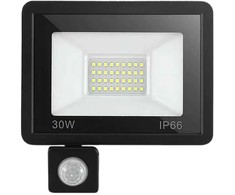 LED šviestuvas su judesio jutikliu 30W 6000K IP66