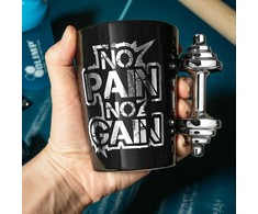 Hantelio puodelis „Jokio skausmo nėra naudos“ 350 ml