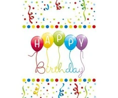 „Happy Birthday“ dovanų maišeliai, 6 vnt. pakuotėje
