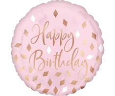 Happy Birthday Skaistalai f√≥lia lufi 43 cm