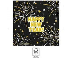 „Happy New Year Flares“ servetėlės „Happy New Year“, 20 vnt., 33 x 33 cm