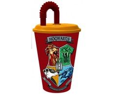 Hario Poterio mokyklos skydų šiaudinis puodelis, plastikinis 430 ml