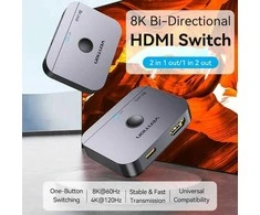 Vention 2 prievadų 8K Ultra HD dvikryptis HDMI jungiklis