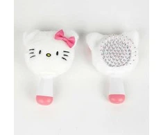Hello Kitty baltas mini pliušinis plaukų šepetys 13 cm