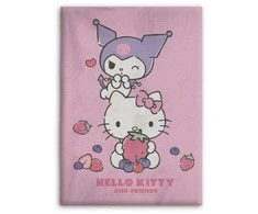 Hello Kitty flisinis pledas su vaisiais 100x140cm