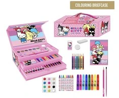 „Hello Kitty Friends“ kanceliarinių prekių rinkinys lagamine