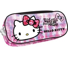Hello Kitty „Good Vibes“ dviejų skyrių pieštukų dėklas, 26 cm