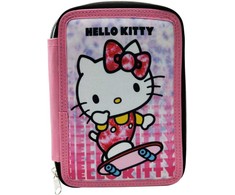 Hello Kitty „Good Vibes“ dviejų sluoksnių užpildytas pieštukų dėklas