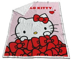 Hello Kitty kaspinėlio formos šerpų pledas 130x170cm
