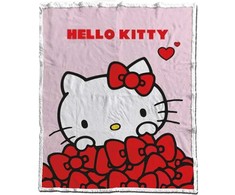 Hello Kitty kaspinėlio formos šerpų pledas 130x170cm