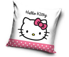 Hello Kitty kaspinėlio pagalvėlės užvalkalas, 40x40 cm, veliūras