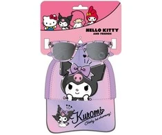 Hello Kitty Kuromi saulės akinių ir kepurės rinkinys