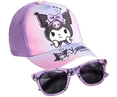 Hello Kitty Kuromi saulės akinių ir kepurės rinkinys