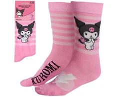 Hello Kitty Kuromi rožinės suaugusiųjų ilgos kojinės 36/43