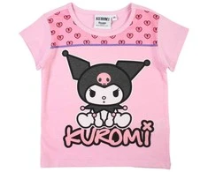 Hello Kitty Kuromi šviesiai rožiniai vaikiški marškinėliai trumpomis rankovėmis, 5 metų vaikams