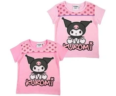 Hello Kitty Kuromi vaikiški trumpi marškinėliai, 3-8 metų