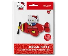 Hello Kitty lėktuvas raudonas folijos balionas 76 cm