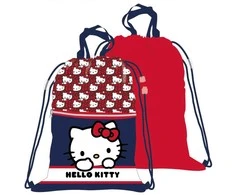 „Hello Kitty“ prabangus sportinis krepšys su raudonu kaspinu, 45 cm