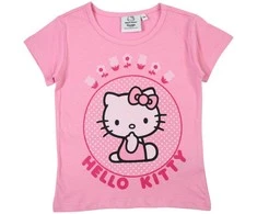 Hello Kitty rožiniai vaikiški trumpomis rankovėmis marškinėliai, 3-8 metų