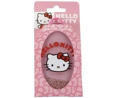 Hello Kitty rožinis blizgučių plaukų šepetys 13 cm