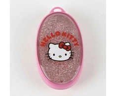 Hello Kitty rožinis blizgučių plaukų šepetys 13 cm