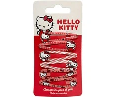 Hello Kitty saldus 6 dalių plaukų segtukų rinkinys