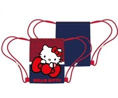 Hello Kitty sportinis krepšys su raudonu kaspinu, 40 cm