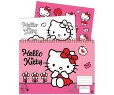„Hello Kitty Sweetheart“ A/4 spiralinė eskizų knygelė su 40 lapų ir lipdukais
