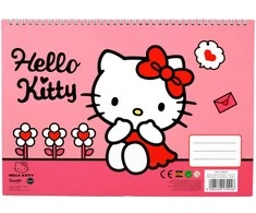 „Hello Kitty Sweetheart“ A/4 spiralinė eskizų knygelė su 40 lapų ir lipdukais
