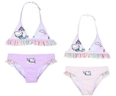 Hello Kitty undinėlės formos vaikiškas maudymosi kostiumėlis, bikinis 3-8 metų