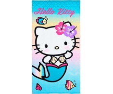Hello Kitty undinėlės formos vonios rankšluostis, paplūdimio rankšluostis 70x140cm (greitai džiūstantis)