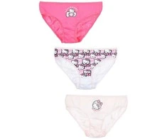 Hello Kitty vaikiški apatiniai, kelnaitės, 3 vnt. pakuotėje