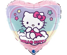 Hello Kitty vaivorykštės folijos balionas 46 cm