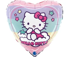 Hello Kitty vaivorykštės folijos balionas 46 cm