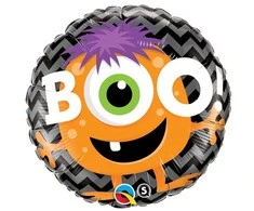 Qulatex folijos balionas 18 monstras Boo! oranžinė