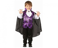 Helovino violetinis vampyro kostiumas 92/104 cm