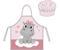 Hippo rožinės spalvos Hippo vaikiškų prijuosčių rinkinys, 2 dalys