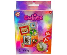 Holografinė mini dėlionė „Animals Cutiez“, 35 detalės